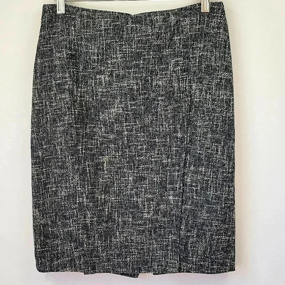 Michael by Michael Kors Tweed Skirt Navy/Lt. Gray Size 4 - Picture 1 of 15